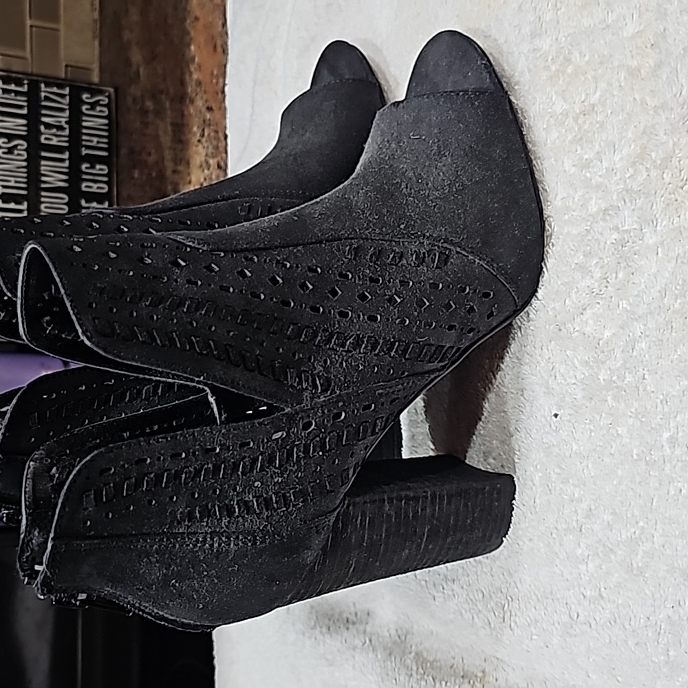 Black Booties Open Toe - image 1